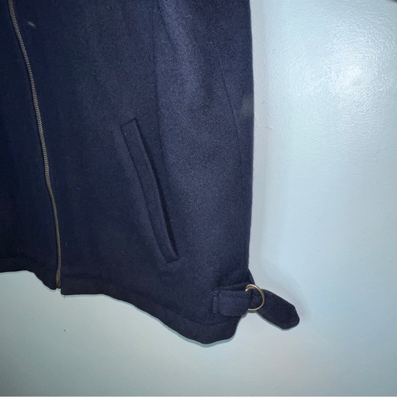 Eddie Bauer Navy Blue Zip Up Wool Coat Women’s - Picture 4 of 6